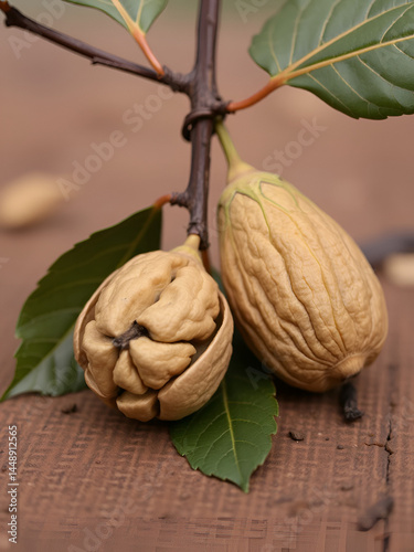 Two fruits of a walnut
