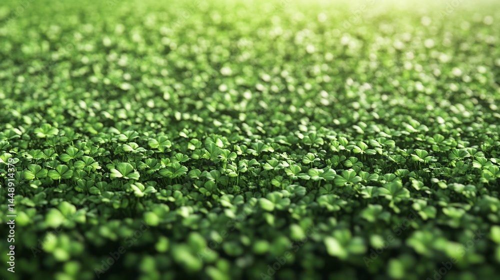 Fototapeta premium Close-up view of a vibrant clover field.