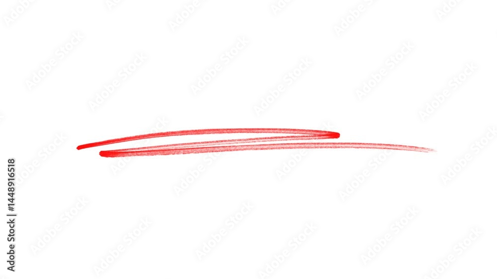 Hand-drawn Red underline highlighter animation, sketching elements on a transparent background. Hand-drawn Red underline highlighter animation, sketching elements on a transparent background.
