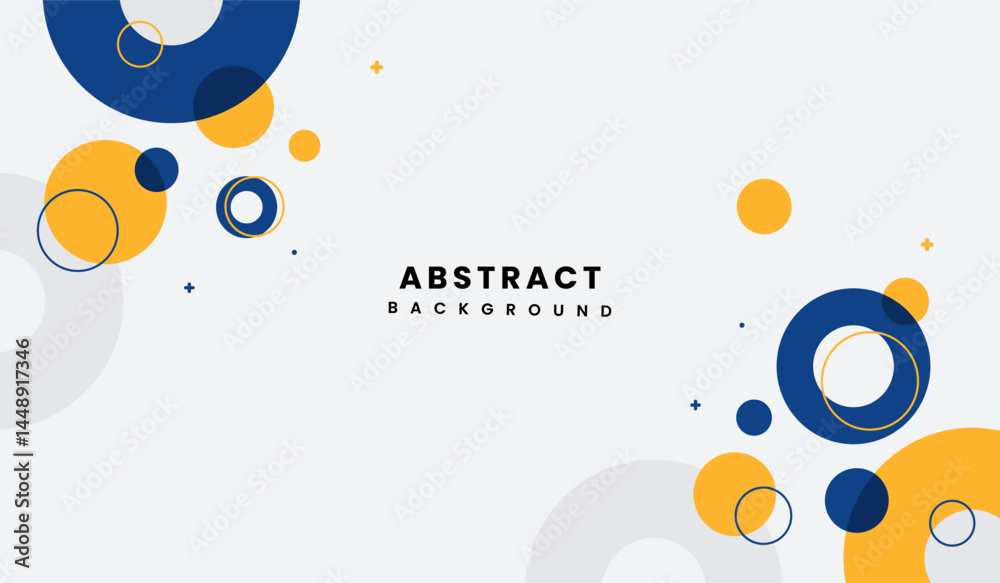 Obraz premium Blue and yellow abstract geometric background vector illustration
