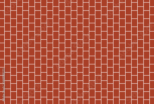 Minimalist repeating brick pattern in deep reddish-brown with white lines. Running bond arrangement, geometric grid. Seamless, muted tones for backgrounds/textures. Simple, consistent, clean.