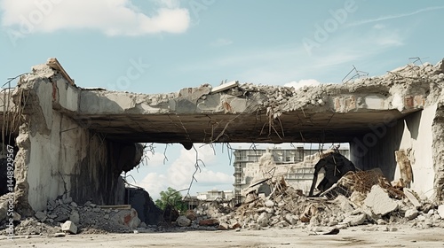 Warzone Destroyed City after War