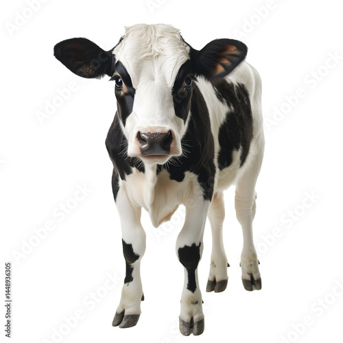 cow on white background