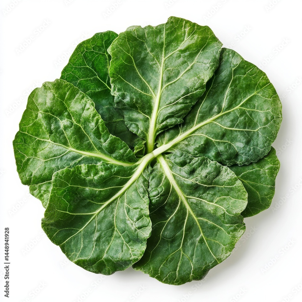 Fototapeta premium Close-up of Fresh Green Leaves on white background
