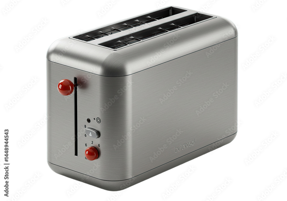 Toaster Appliance Ready for Toasting on Transparent Background Toaster Appliance Ready for Toasting on Transparent Background