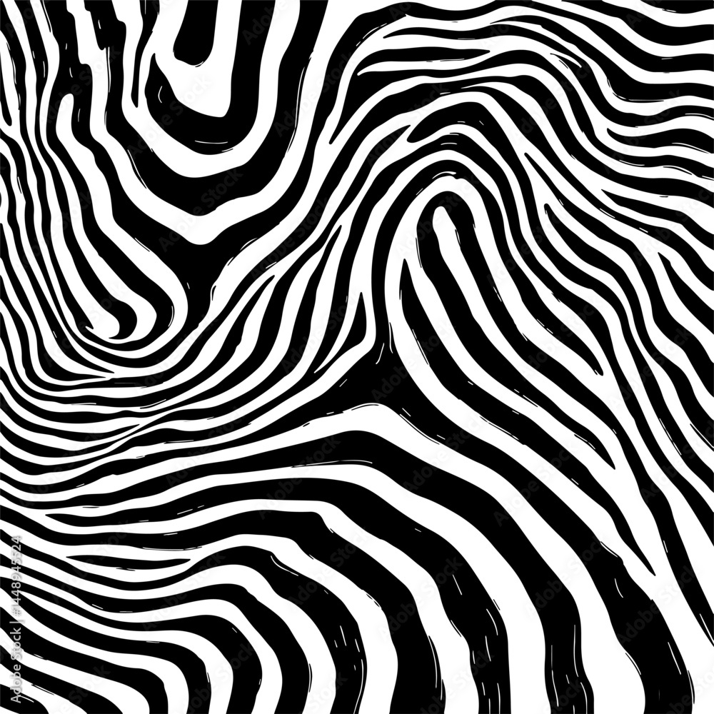 Dynamic black and white vector art featuring wavy, hypnotic lines. The abstract pattern creates an optical illusion effect and a sense of depth, perfect for modern, stylish backgrounds or design. Dynamic black and white vector art featuring wavy, hypnotic lines. The abstract pattern creates an optical illusion effect and a sense of depth, perfect for modern, stylish backgrounds or design.