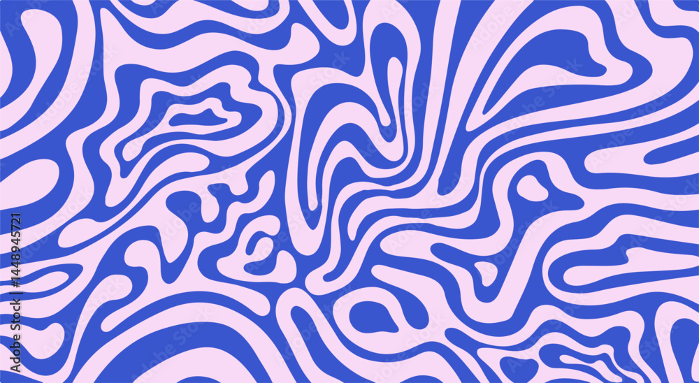 Dynamic blue and pale pink vector art featuring wavy, hypnotic lines. The abstract pattern creates an optical illusion effect, perfect for modern psychedelic backgrounds or design. Dynamic blue and pale pink vector art featuring wavy, hypnotic lines. The abstract pattern creates an optical illusion effect, perfect for modern psychedelic backgrounds or design.