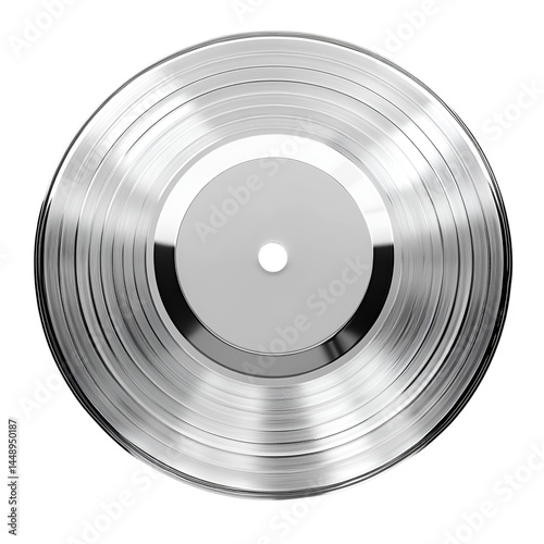 Shiny Silver Vinyl Record Music Nostalgia