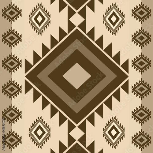 Native pattern american tribal indian ornament pattern geometric ethnic textile pattern navajo mexican fabric seamless Vector decoration fashion