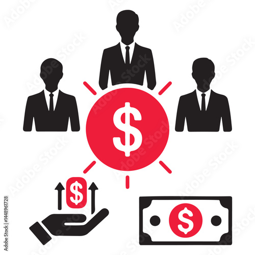 Business Growth and Financial Success Icon Set