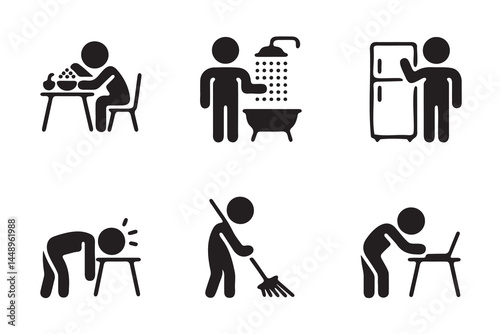 Everyday Activities Illustrated with Simple Icons