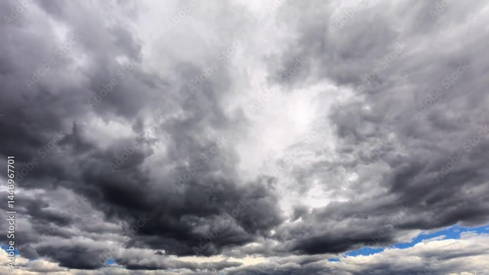 Dramatic Cumulonimbus Cloudscape Overhead View