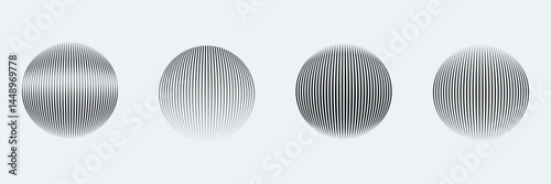 Black concentric circle set. Sonar or sound wave ring collection. Dotted and linear epicentre, target, radar icon concept. Ripple radial signal or vibration elements