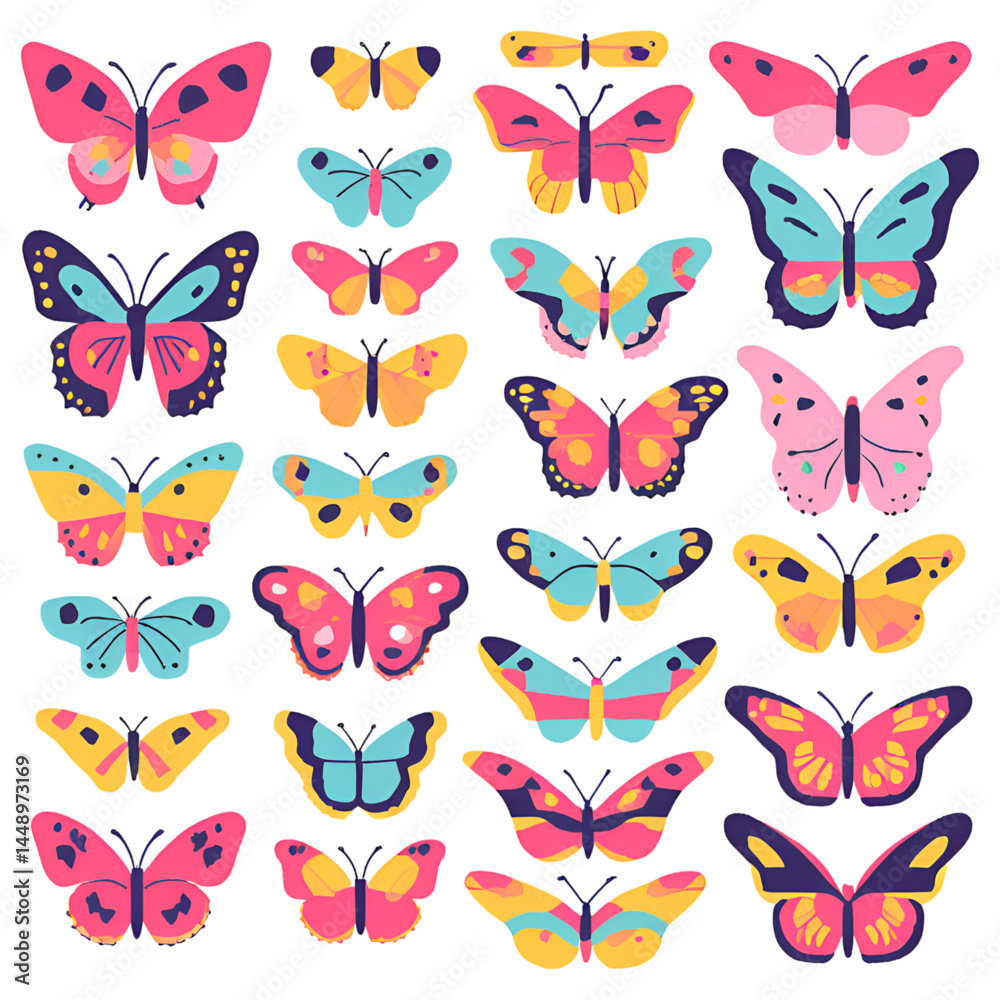 Fototapeta premium seamless pattern with butterflies