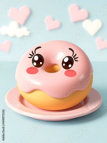 Sweet Donut Smile in the Sky