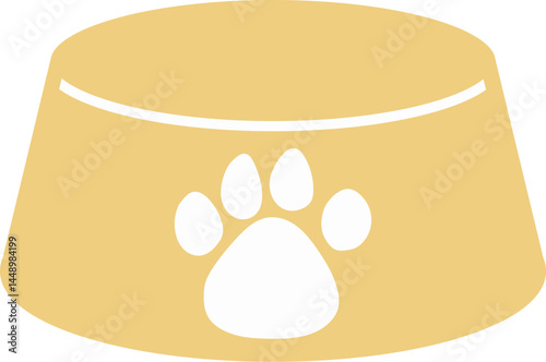 pet food bowl-1-yellow