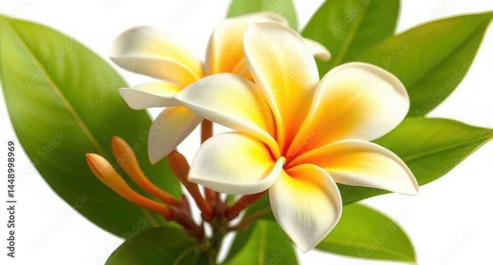 Fototapeta premium frangipani flower isolated on white