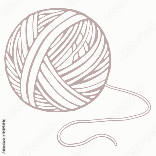 Ball Of Yarn Vector Illustration For Crafting And Hobbies Projects