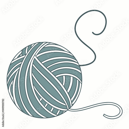 Yarn Ball Clipart Illustration Knitting Crafting Project Supply Needlework Hobby Wool