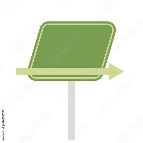 Sign Board Arrow on Road Vector