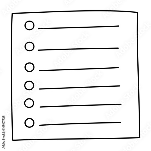 sheet of paper planner doodle outline