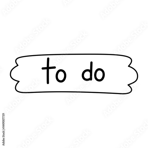 the word to do planner element doodle outline