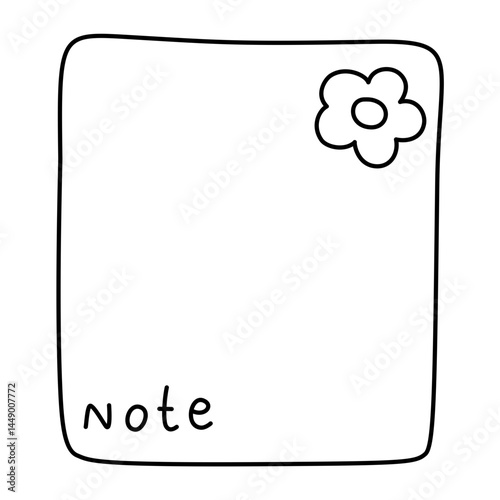 note paper doodle outline