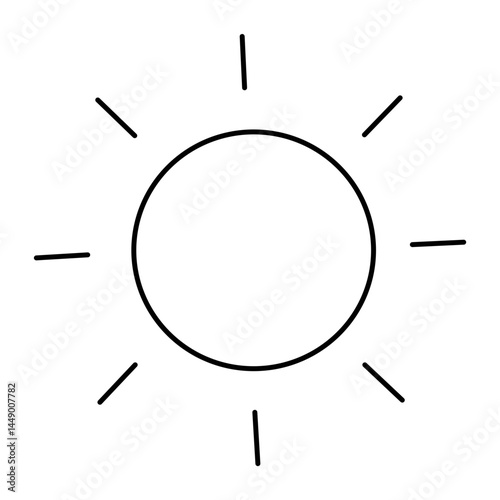 sun doodle outline