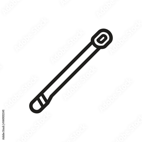 Outline Cotton Swab Design, Healthcare Object on Transparent Background