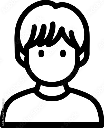 Minimalist icon of a person