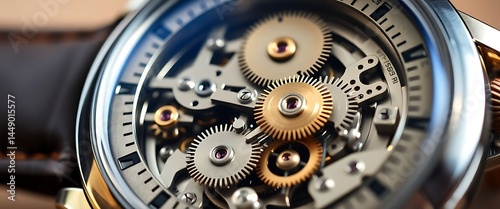 close up of a watch with a black strap
