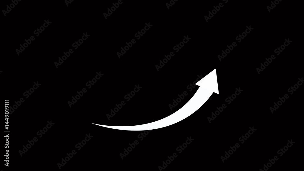 Business growth arrow and graph chart, Business line arrow, improvement, business strategy, arrow rising up. Rising arrow transparent channel. Abstract arrow business graph animation icon. Business growth arrow and graph chart, Business line arrow, improvement, business strategy, arrow rising up. Rising arrow transparent channel. Abstract arrow business graph animation icon.