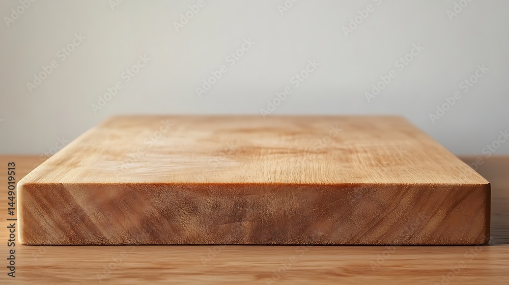 Wooden surface mock up with smooth finish and clear space for visual projects