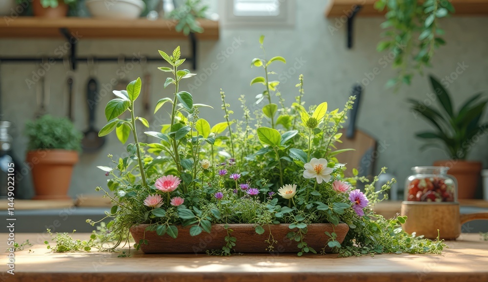 Naklejka premium flowers in a garden