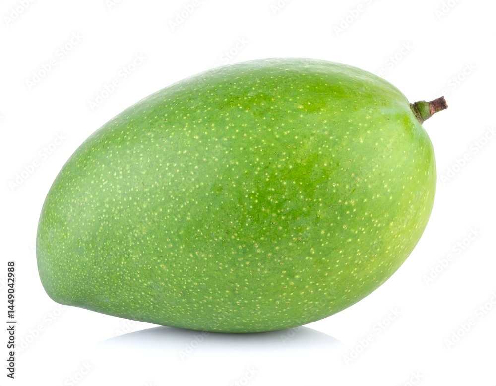 Green Mango, Raw mango, Green mango with leaves on white wall., Fresh green mango and leaves isolated on white background, Green Mango, Raw mango, Green mango with leaves on white wall., Fresh green mango and leaves isolated on white background,