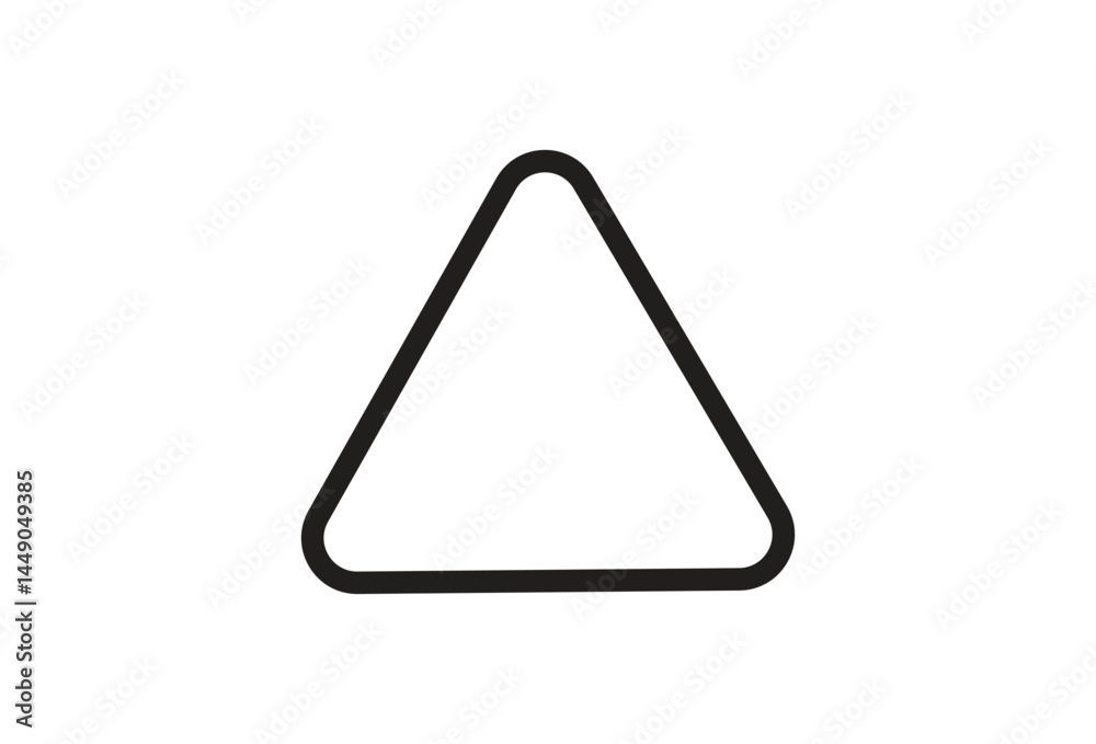 Simple Black Triangle Rounded Corners Outline on a Clean Transparent Background Simple Black Triangle Rounded Corners Outline on a Clean Transparent Background