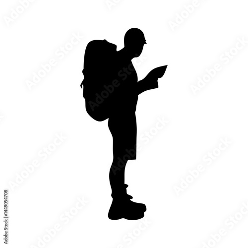 People doing Camping %26 Hiking pose silhouette