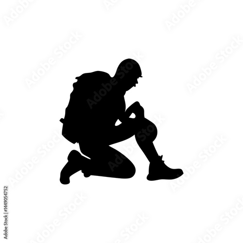 People doing Camping %26 Hiking pose silhouette