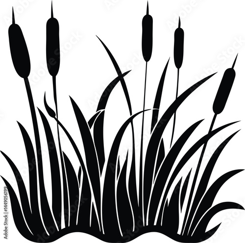 grass and flowers vector