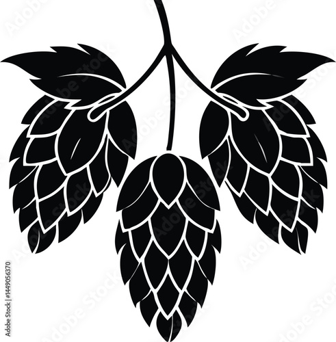 vector illustration of a branch with leaves