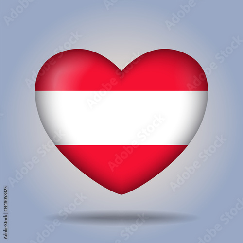 Austria flag heart button Isolated on color gradient background. Exclusive Icon flag Free Download Austria flag heart button Isolated on color gradient background. Exclusive Icon flag - GFXLoad
