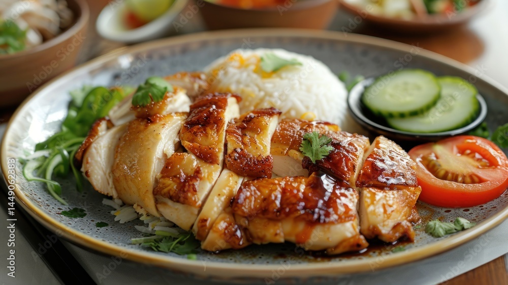 Roasted chicken with rice and vegetables Roasted chicken with rice and vegetables