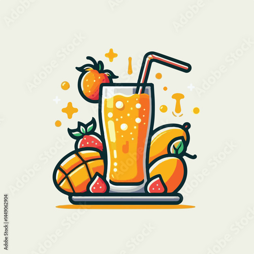 fizz, drink, beverage, fresh, mango, cocktail, orange, liquid, cold, glass, soda, juice, ice, fruit, sweet, alcohol, refreshment, food, healthy, bar, lemonade, refreshing, mint, summer, freshness, car