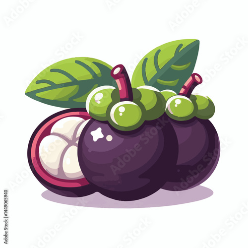 fresh, food, healthy, fruit, organic, mangosteen, nutrition, tropical, health, green, nature, background, closeup, delicious, ripe, natural, asia, tasty, sweet, asian, juicy, white, colorful, exotic, 