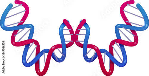 Medicine font type, DNA molecule letter W. Medical English alphabet font element, healthcare isolated cartoon vector ABC typeset symbol. Medicine type sign or hospital microbiology science letter