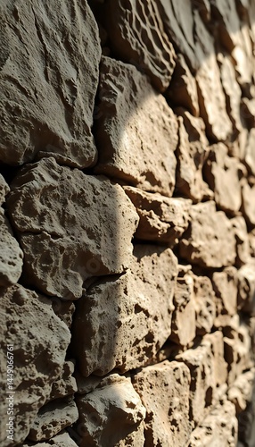 close up of a wall made of rocks