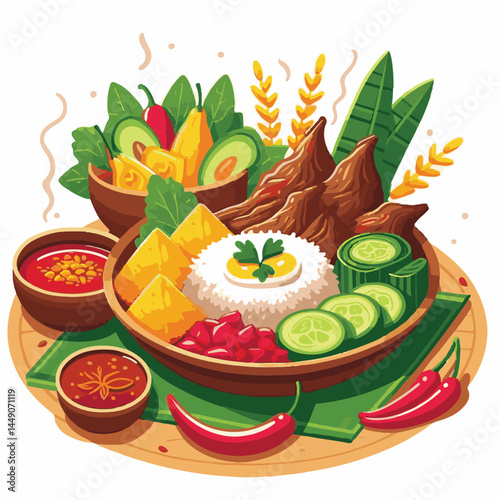 traditional, spicy, indonesia, rendang, cuisine, meat, indonesian food, food, homemade, minangkabau, beef, delicious, lunch, coconut milk, meal, chili, background, west sumatra, restaurant, padang, ta