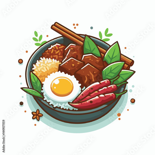 traditional, spicy, indonesia, rendang, cuisine, meat, indonesian food, food, homemade, minangkabau, beef, delicious, lunch, coconut milk, meal, chili, background, west sumatra, restaurant, padang, ta