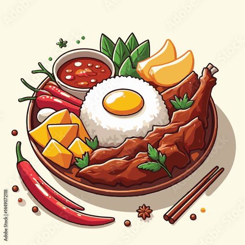 traditional, spicy, indonesia, rendang, cuisine, meat, indonesian food, food, homemade, minangkabau, beef, delicious, lunch, coconut milk, meal, chili, background, west sumatra, restaurant, padang, ta