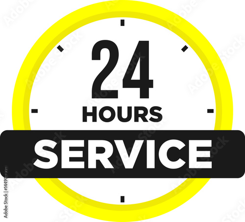 24 Hours Service Icon